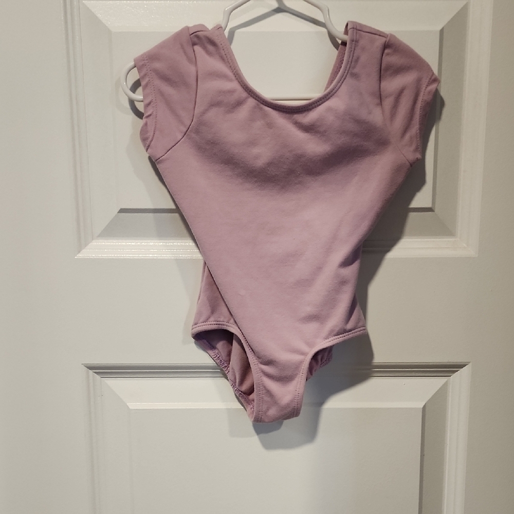 Danskin Pink Bodysuit One Piece with Cap Sleeves